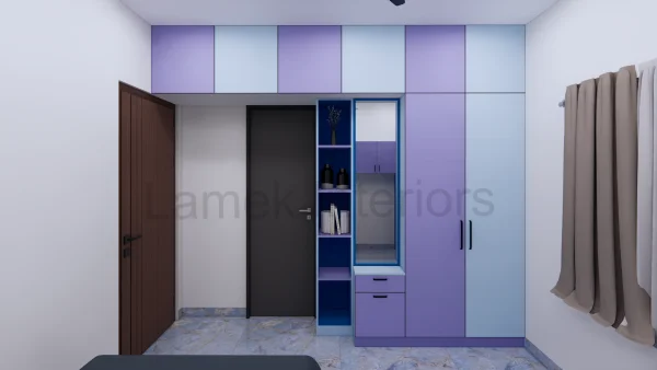 Wardrobe interior design by Lamek Interiors, Chennai