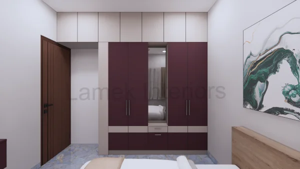 Wardrobe interior design by Lamek Interiors, Chennai