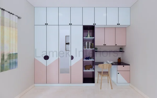Wardrobe interior design by Lamek Interiors, Chennai
