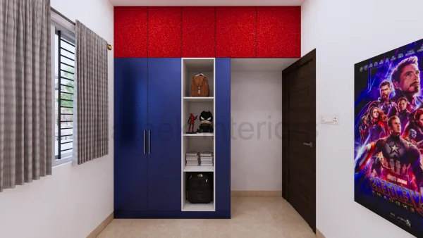 Wardrobe interior design by Lamek Interiors, Chennai