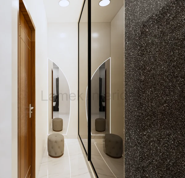 Wardrobe interior design by Lamek Interiors, Chennai