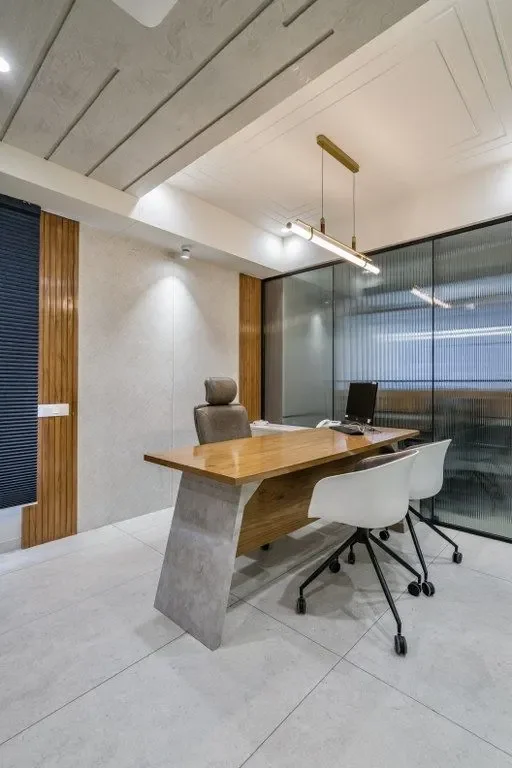 Office interior design by Lamek Interiors, Chennai